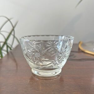 Vintage Crystal Pin Wheel Small Bowl